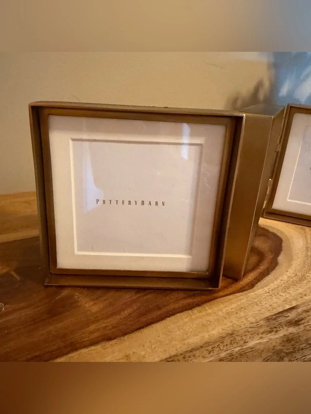 Pottery Barn Stowe Foldable Frames. Brass Finish.  Brand New